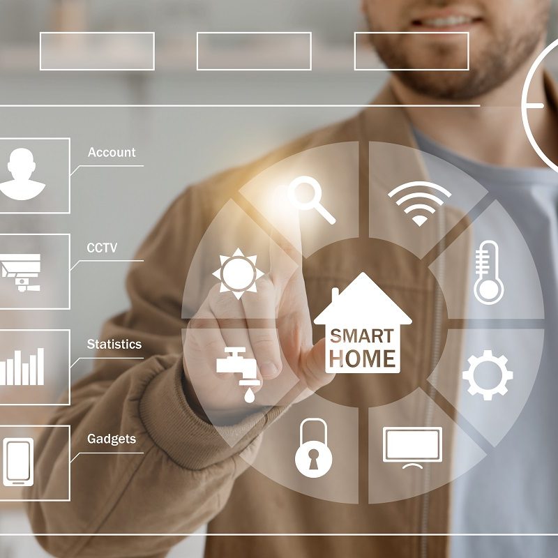 Man,Using,Futuristic,Interface,Of,Smart,Home,Automation